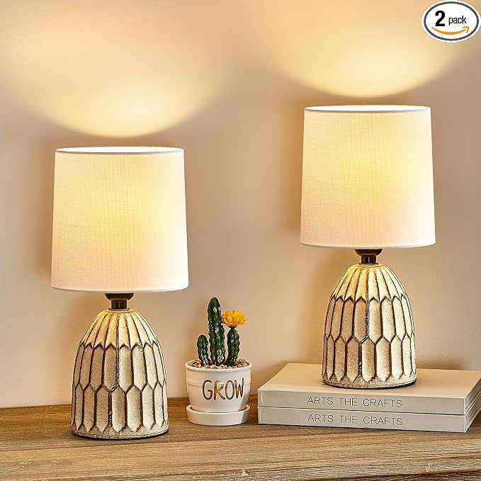 EJIAXIN Table Lamps Set of 2-13.5" Small Boho Lamp by WelcometoEJIAXIN