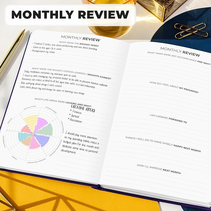 Clever Fox Planner Premium Edition – Undated Luxurious Weekly & Monthly Planner to Increase Productivity and Hit Your Goals – Organizer – Start Anytime, A5, Lasts 1 Year, Purple (Weekly)