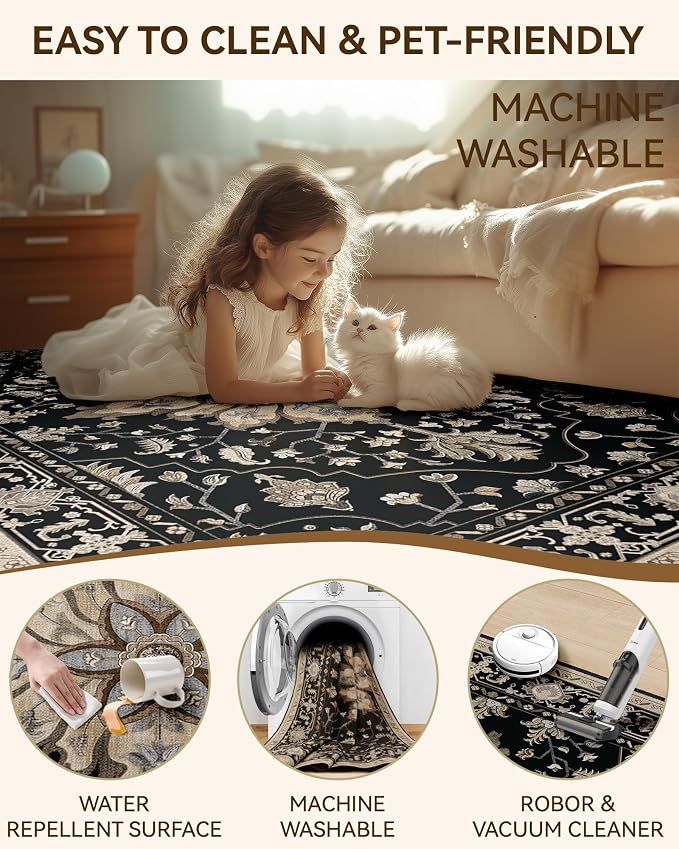 RELEANY Area Rugs 2'x8' Runner Rug Non Slip Washable - Image 5