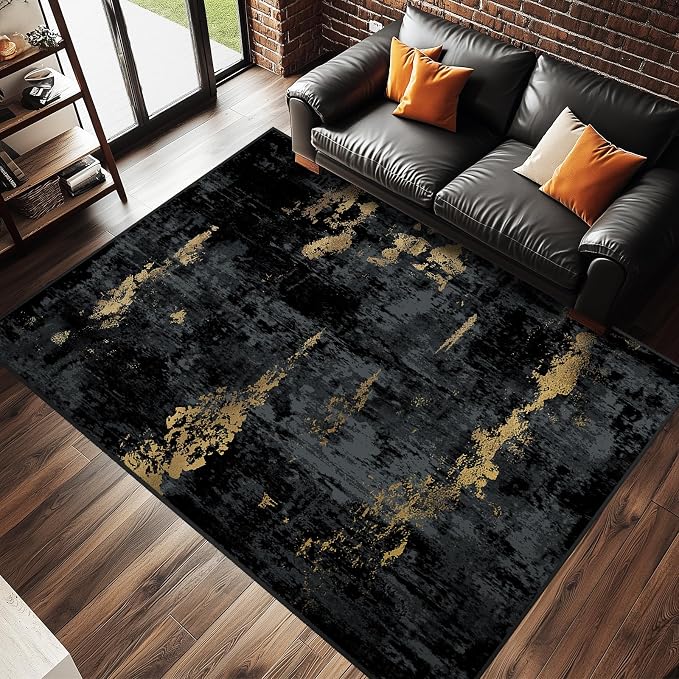 RELEANY Washable Area Rugs 5'x8' Non-Slip Modern Abstract Soft - Image 9