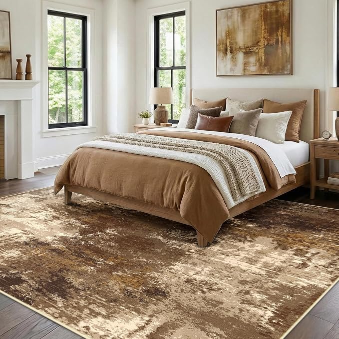 RELEANY Washable Area Rugs 8'x10' Non-Slip Modern Abstract Soft - Image 2