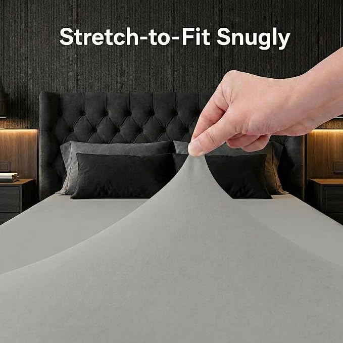 Stretchy Twin Fitted Sheet for 4 Inch Low Profile Mattress - Image 2