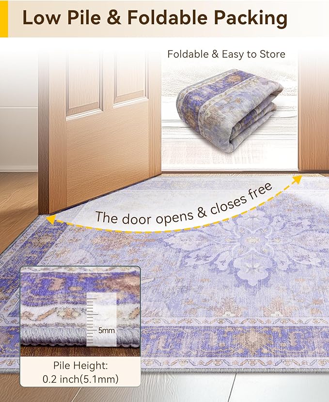RELEANY Area Rugs 2'6"x4' Kitchen Rugs Entry Rug Small Rugs - Image 5