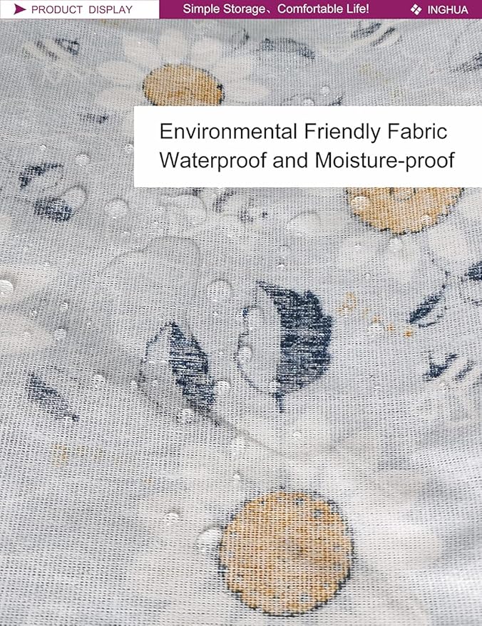 Rectangular Storage Basket Fabric Organizer Bin for Toys,Books,Clothes,Gifts,Pets-Perfect for Home,Office,Nursery,Dorm,Shelf(Rec Sunflower)