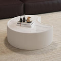 29.53" Marble Coffee Table, Modern Creative Moon Coffee Table by Henf