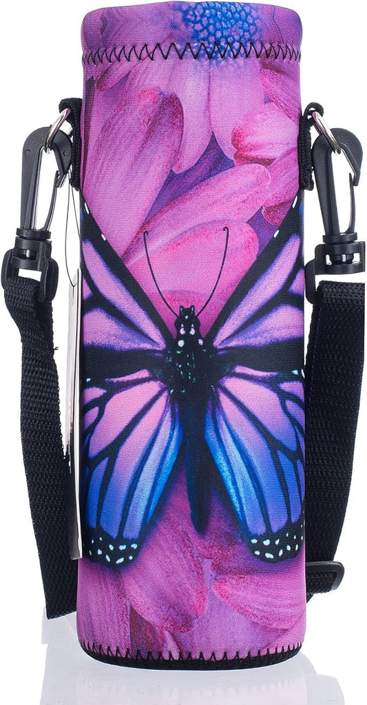 AUPET Water Bottle Bag Carrier,24oz/32oz Insulated Neoprene bottle Sling Holder Case Pouch Cover for 1000ML/750ML Bottles with Shoulder Strap for walking