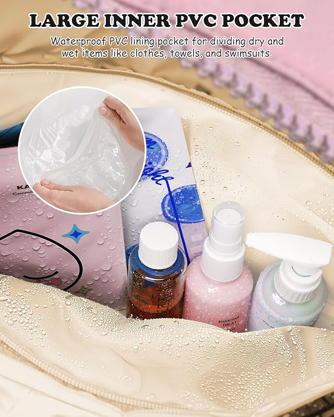 Gifts for Granddaughter, Duffle Bag for Travel, Weekender Bags for Women，Initial Overnight Bag with Wet Pocket，Lightweight Travel Bags Personalized Gym Tote with Makeup Pouch