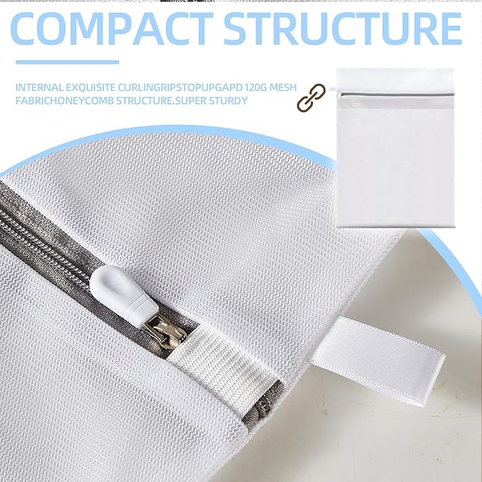 Mesh Laundry Bags, Mesh Wash Bags, Durable Mesh Structure with Strong Zipper, Suitable for Underwear, Delicate Clothes, Pants, Shoes, Socks Washing (Small Fine Mesh, Medium 16 * 20in *4pcs)