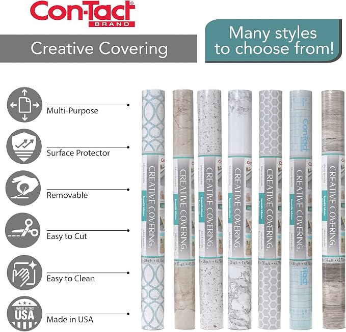 Con-Tact Brand Creative Covering, Self-Adhesive Shelf Liner, Batik Blue - Image 2