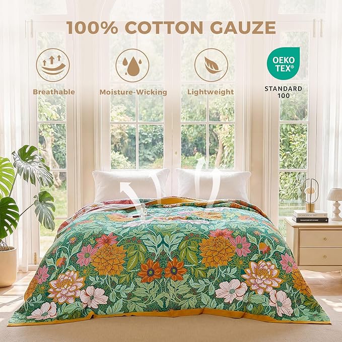 LUTBM Boho Throw Blanket for Couch Sofa Chair Summer Cotton Blankets for - Image 2