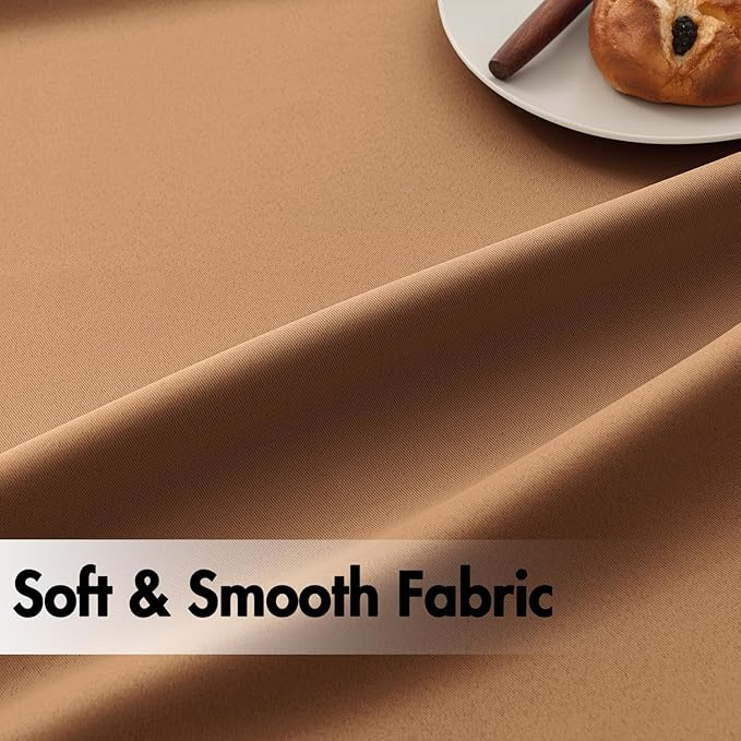 ANRODUO Back Tab Blackout Curtains for Bedroom Living Room, Rod Pocket Pinch Pleated Thermal Insulated Room Darkening Curtains 63 Inches Long 2 Panels, Brown, 42 x 63 Inch