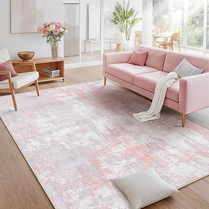 RELEANY Washable Area Rugs 10'x14' Non-Slip Modern Abstract Soft - Image 3