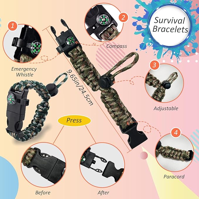 Toys for Boys Walkie Talkies for Kids 5 6 7 8 Year Old Boy Pretend Play Police Military Spy Hunt Camp Outdoor Toys for Kids Birthday Present Boys Gifts (Blue Blue)