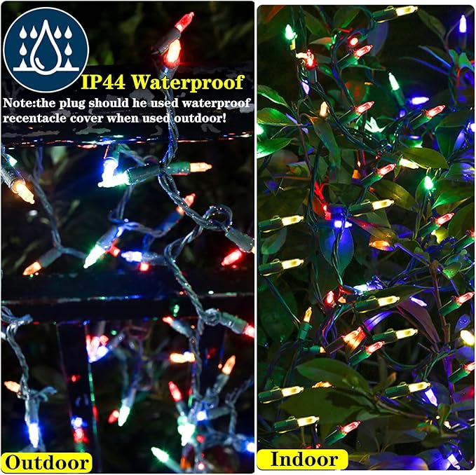 60 LED Multicolor Twinkling Christmas String Lights Plug in, 17 of 60 Lights Twinkle,Connect up to 45 Sets,UL Certified 22 Ft Mini Twinkle Christmas Tree Lights,Indoor Outdoor Use