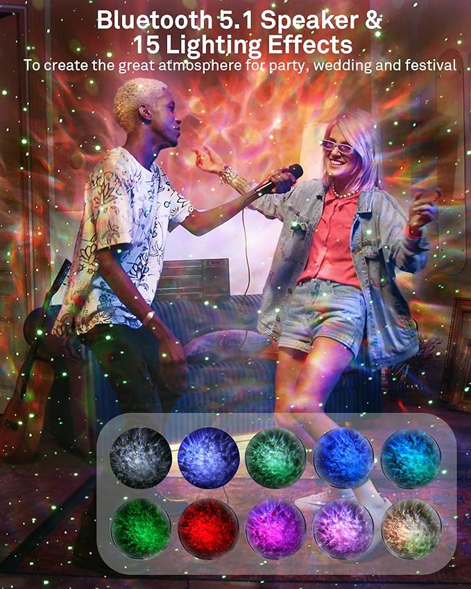 AIRIVO Dreamers Star Projector,Astronaut Galaxy Projector Bluetooth Speaker with Remote,White Noise,Interactive Posture Adjustment,Room Bedroom Decor,Birthday Christmas Gifts for Kids Adults