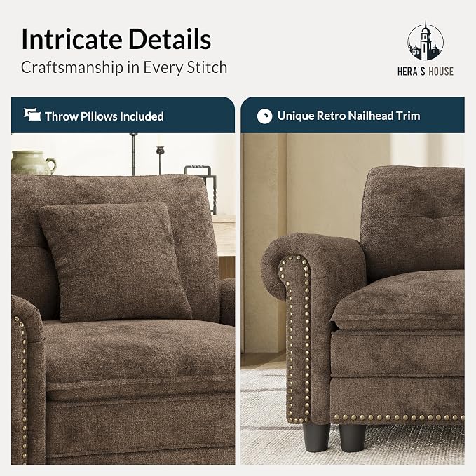 HERA'S HOUSE 2 Pieces Modular Sectional Sofa Sets, Oversized Couch Set - Image 8