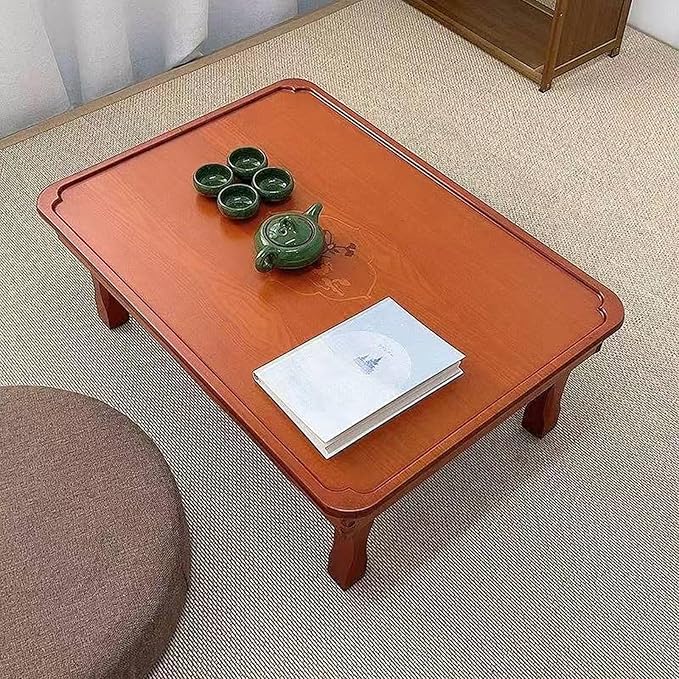 Rectangle Coffee Table, Japanese Style Solid Wood Floor Table - Image 6