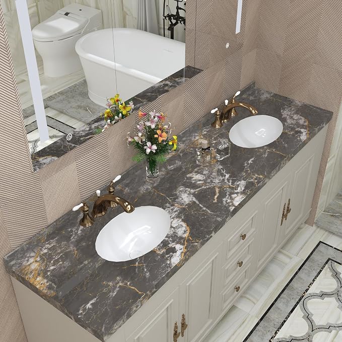 BAYYA Marble Contact Paper for Kitchen Counter Granite Countertop Peel and - Image 9