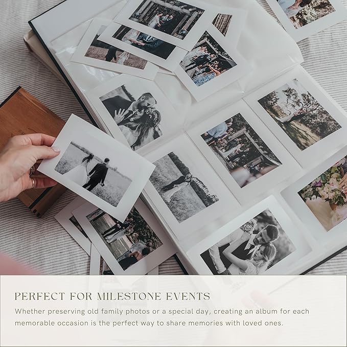 Photo Albums for 4x6 photos Holds 500 - Premium Photo Album with 500 Picture Pockets - Acid Free Photo Album for Wedding, Birthday, Baby