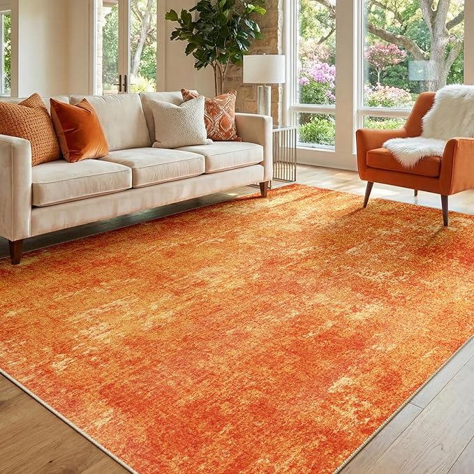 RELEANY Washable Area Rugs 6'x9' Non-Slip Modern Abstract Soft - Image 2
