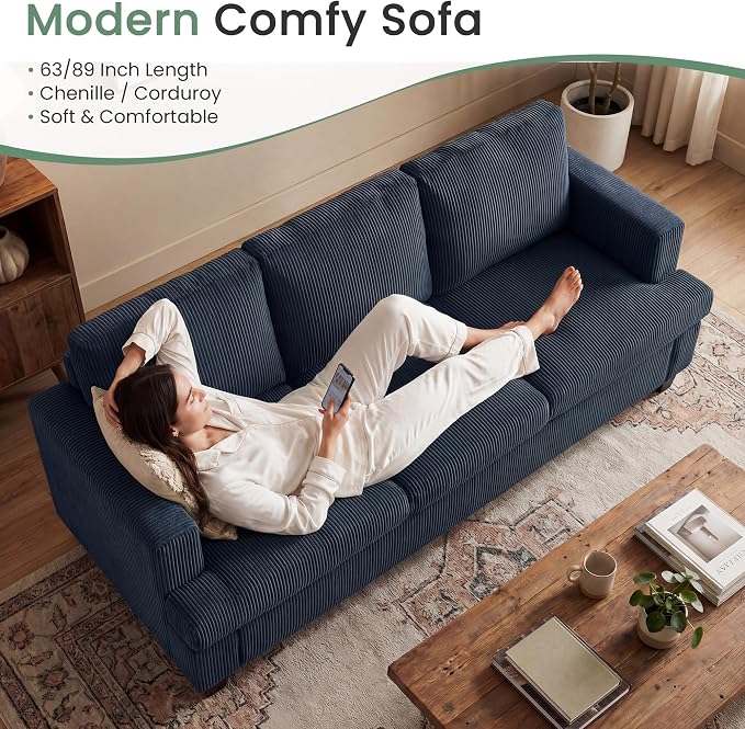 YOUDENOVA Sofa, 3 Piece Set Comfy Sofa, Loveseat & 2 3-Seater Couch - Image 6