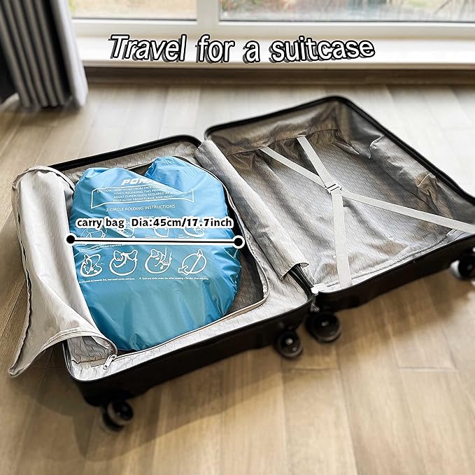 Poray Portable Baby Beach Tent with UPF 50+ Sun Shelter,Mosquito Net and Sunshade, Ideal Pop Up Kids Travel Tent with Carry Bag & 2 Stakes,Outdoor Indoor Play and Sun Protection