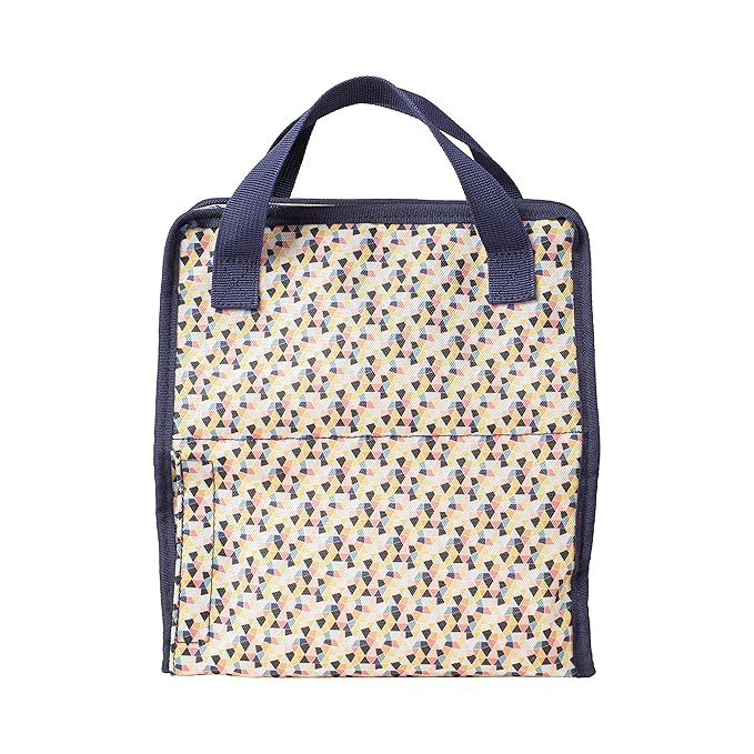 Dr. Brown's Fold & Freeze Bottle Tote, Travel Baby Bottle Insulated Cooler Bag, Store Up to 6 Baby Bottles, Geometric Multicolor, BPA Free