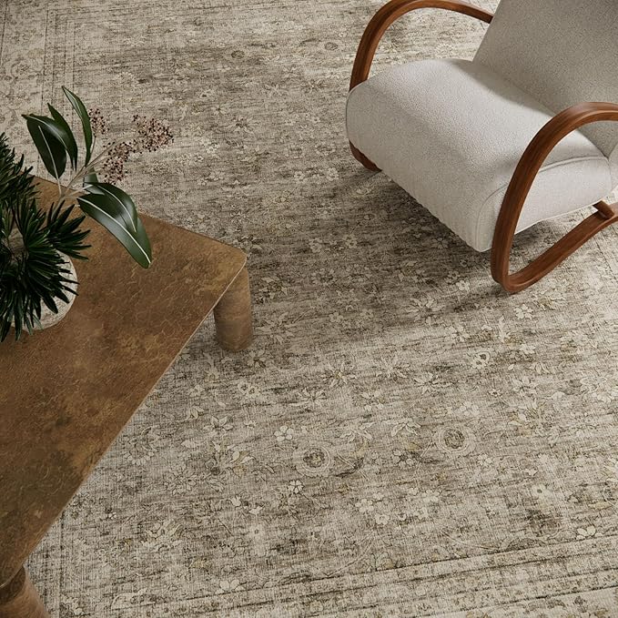 Machine Washable Rugs for Living Room: 10x14 Area Rugs for Bedroom Vintage Stain Resistant Non Slip Low Pile Lightweight Boho Carpet for Kitchen Dining Room Farmhouse Kids Room Nursery