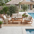 Merax Outdoor 4-Piece Acacia Wood Conversation Set by Merax