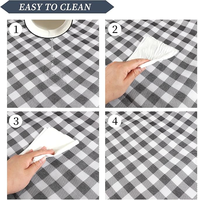 Picnic Blanket Waterproof Beach Rug 80''x80'' Picnic Mat Washable Lightweight with Handle Navy Blue Checkered for Hiking Travelling Outdoor Camping,Parks