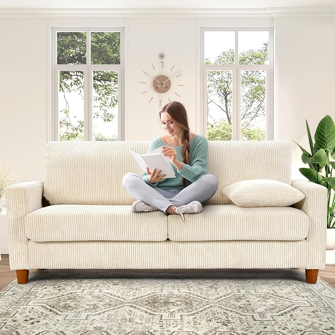 Kidirect 70in L Shaped Couch, Modular Sofa No Tool Assembly, Comfy Sectional - Image 2