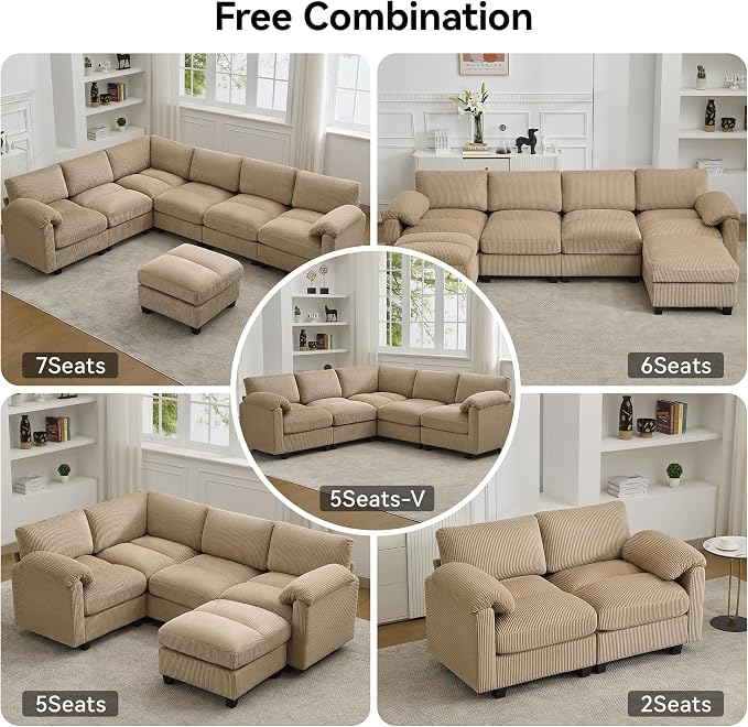87'' U-Shaped Sectional Sofa - Image 7