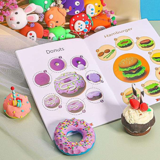 Modeling Clay - 50 Colors Air Dry Clay, DIY Molding Magic Clay for Slime add ins & Slime Supplies, Kids Toys Set for Boys and Girls