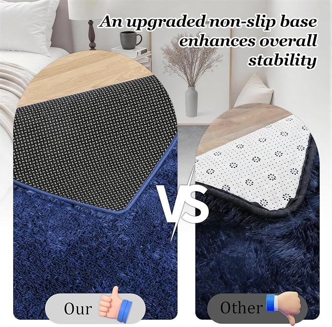 Fluffy 4x6 Area Rugs for Living Room Bedroom: Ultra Soft Shag Rug Non-Slip - Image 6