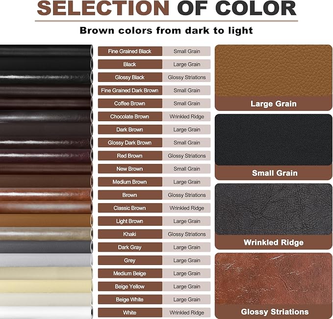 KING MOUNTAIN Leather Repair Patch, 2 Packs 9 x 11 Inches self Adhesive Leather - Image 8