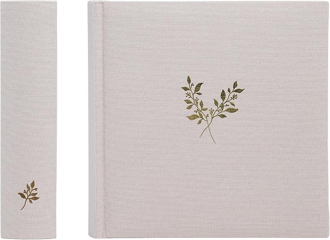 Elegant Linen Photo Album - 200 Acid-Free Pockets for 4x6 Pics - Perfect for Weddings & Gifts