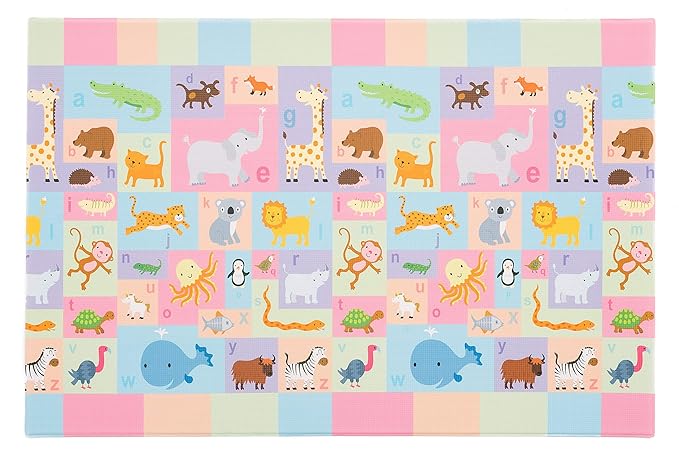 Baby Care Play Mat - Playful Collection (Busy Farm, Large) - Play Mat for Infants – Non-Toxic Baby Rug – Cushioned Baby Mat Waterproof Playmat – Reversible Double-Sided Kindergarten Mat