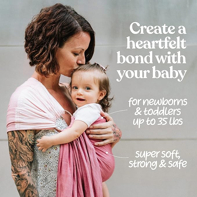 Nalakai Luxury Ring Sling Baby Carrier, Soft Linen Blend Baby Sling, Baby Wrap, Wear Your Little One Close to Your Heart, Comfort, Style