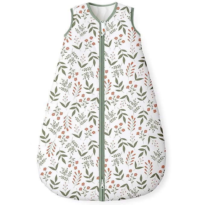 Yoofoss Baby Sleep Sack 6-12 Months, 1.5 Tog Baby Wearable Blanket with 2-Way Zipper, 100% Cotton Organic Fabric Winter Infant Sleeping Sack, Warm Soft Comfy