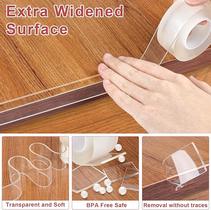 Corner Protectors Baby Proofing,Clear Corner Protector,Soft Edge Protector 16.4ft(5M) Corner Guards Furniture Corner&Edge Safety Bumpers with Upgraded Strong Adhesive for Furniture&Sharp Corners