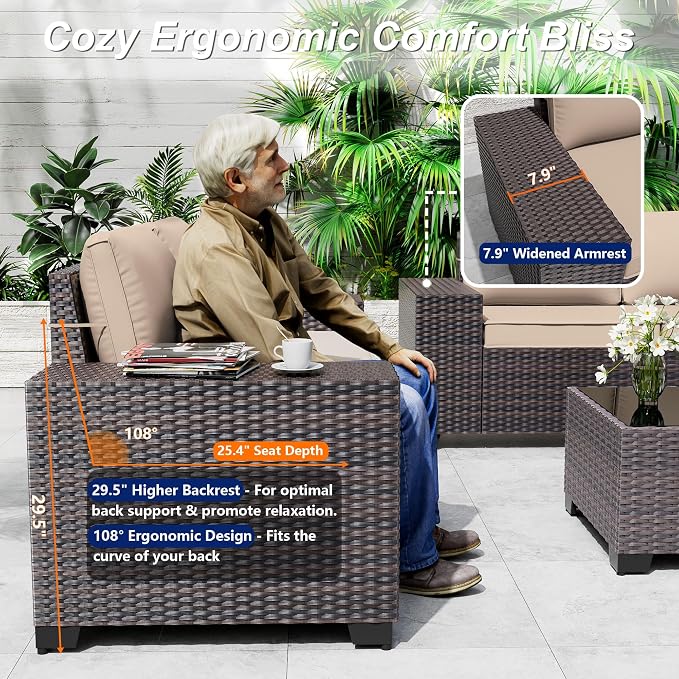 9 Pieces Patio Furniture Set - Image 4