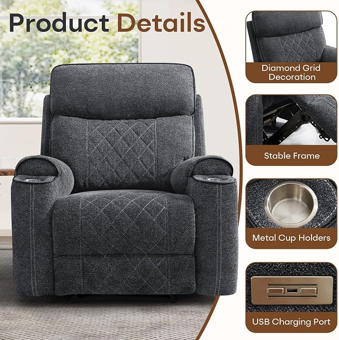 HAOMARKETS 3-Piece Recliner Sofa Set - Image 4
