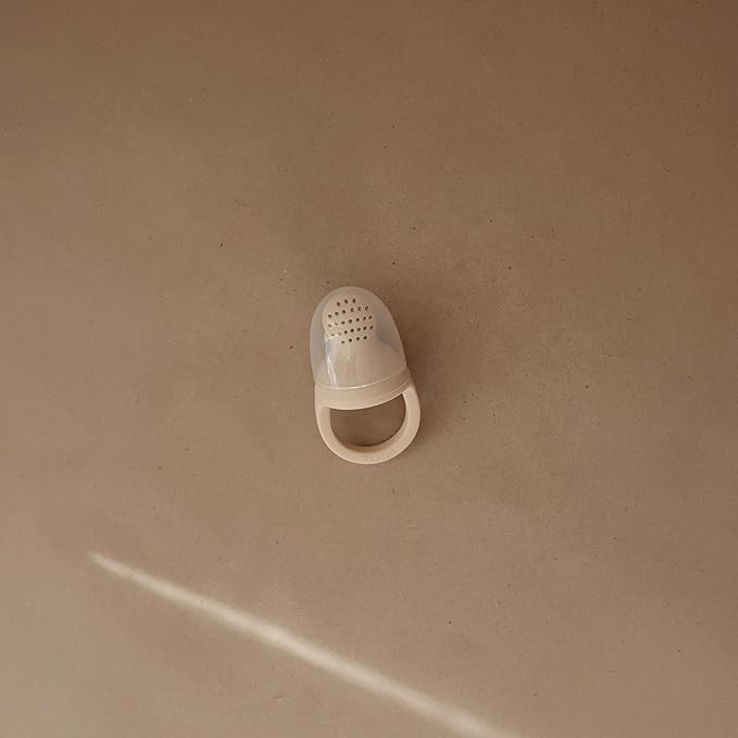 mushie Silicone Baby Fresh Fruit & Food Feeder Pacifier | 6 Months+ (Shifting Sand)