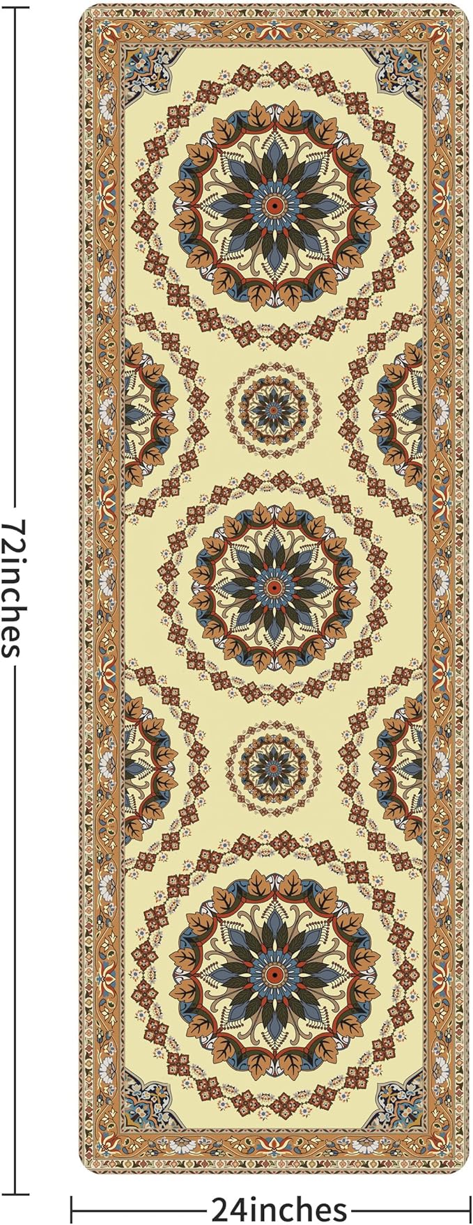 Non Slip Yoga Mat TPE Workout Mat for Men Women, Thick Workout Mat with Carrying Strap, Fitness Mats for Exercise, Yoga, Fitness, Pilates, Floor Workouts (72" x 24" x 6mm)