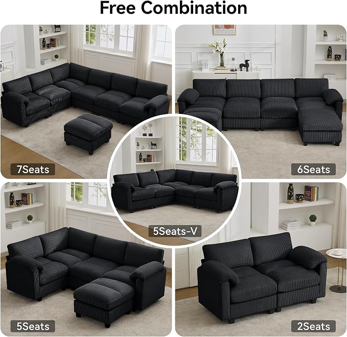 87'' U-Shaped Sectional Sofa - Image 7