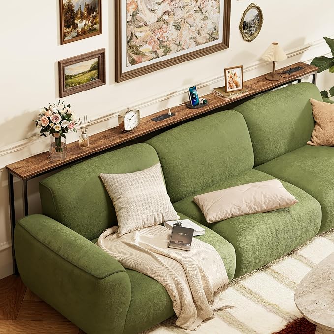 SUPERJARE 106.3 Inch Sofa Table - Image 7
