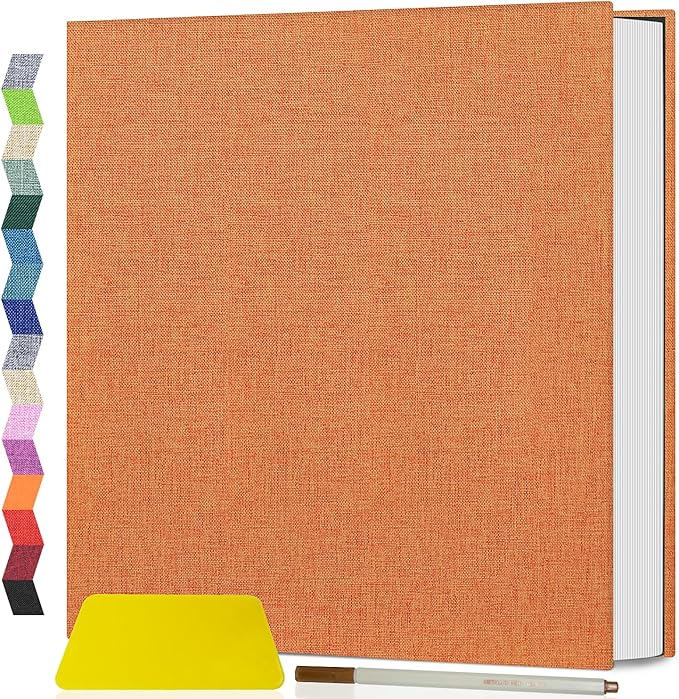 Popotop Photo Album Self Adhesive Scrapbook Album for 4x6 5x7 8x10 Pictures DIY Photo Book as Scrapbooking Supplies Kits, Birthday Gifts for Women Mom Wedding Baby Family Travel