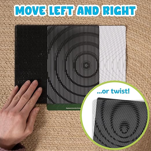 SPARK & WOW Sensory Cards | Discover | 12 Dynamic Patterns | 2 Sliders | Calming Corner Items for Kids | Screen-Free Visual Sensory Toys