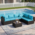 CHABATREE 7pcs Outdoor Patio Furniture Sets, Rattan Conversation Sectional Set by Unknown
