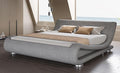 SHA CERLIN Full Size Upholstered Bed Frame, Deluxe Low Profile Sleigh Bed by SHACERLIN